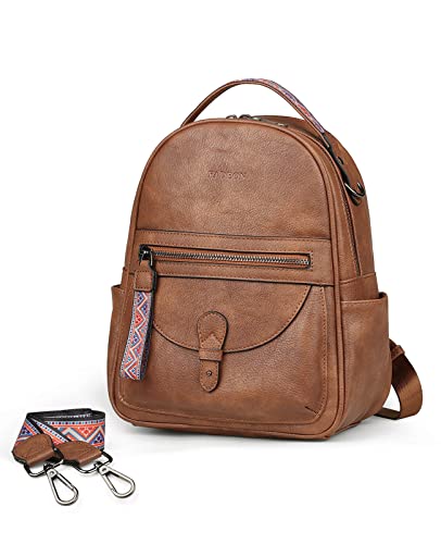 FADEON Mini Backpack Purse for Women, Designer Leather Cute Roomly Small Backpacks, Ladies Shoulder Backpack Fashion Handbag