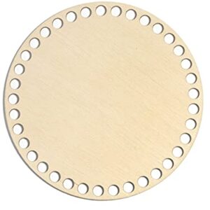 Premium Baltic birch plywood 6" Round x 5pcs Wooden Basket Bottoms set, solid wooden base for DIY