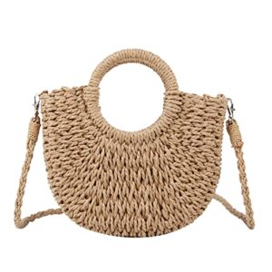 freie liebe small straw purses beach woven tote bags for women summer rattan crossbody bags top handle handbags