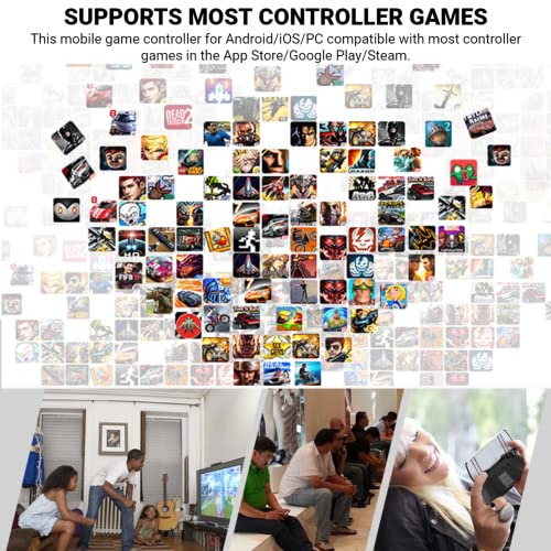 arVin Gaming Controller for iPad/iPad Mini/iPad Air, iPhone 14/13/12/11, iOS, Tablet Android Gamepad for Samsung Galaxy Tab, Huawei MatePad, Yoga Tab[Within 5-11 inch] PC Game Joystick for COD, Steam