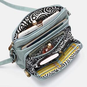 JOSEKO Crossbody Lightweight, Women Solid Multi-pockets Casual PU Leather Crossbody Shoulder Bag Green