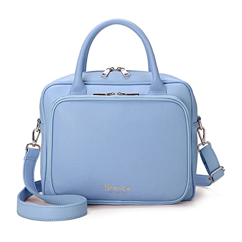 JOSEKO Women Handbags Large Tote Shoulder Bag, Purses and Handbags Fashion Ladies PU Leather Top Handle Satchel Hobo, Shoulder Bags Leather Crossbody Handbag for Women Blue