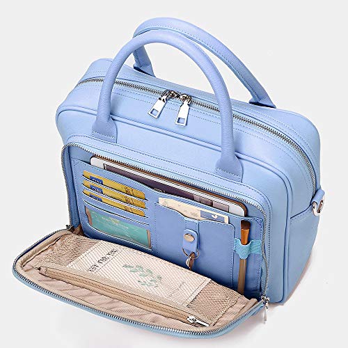 JOSEKO Women Handbags Large Tote Shoulder Bag, Purses and Handbags Fashion Ladies PU Leather Top Handle Satchel Hobo, Shoulder Bags Leather Crossbody Handbag for Women Blue