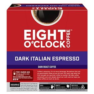 Eight O'Clock Dark Italian Espresso Coffee, Keurig Single Serve K-Cup Pods, Dark Roast, 32 Count