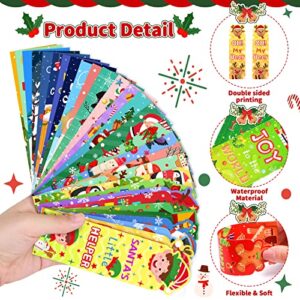 150Pieces Christmas Bookmarks Party Favor 30 Designs, Double Sided Christmas Holiday Bookmarks Christmas Character Bookmarks Santa Snowman Reindeer Christmas Tree for Students Christmas Favors