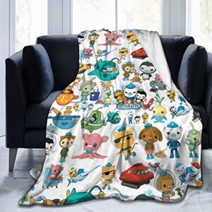 ultra-soft micro fleece blanket flannel blanket cartoon throw blanket for bed sofa travel 40″x50″ for all seasons