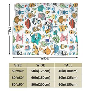 Ultra-Soft Micro Fleece Blanket Flannel Blanket Cartoon Throw Blanket for Bed Sofa Travel 40"x50" for All Seasons