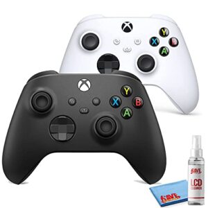 microsoft 2-pack xbox wireless controllers for xbox series x, xbox series s, xbox one, windows devices – (white & black)