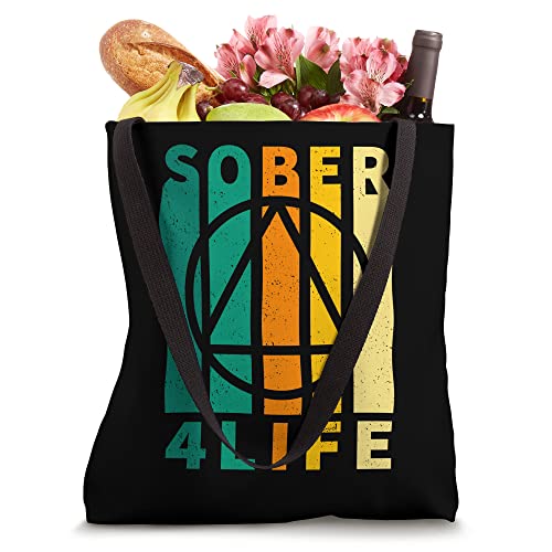 Sober Four Life AA NA Sobriety Recovery Anniversary T Tote Bag