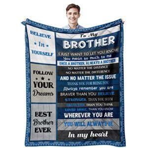 gifts for brother blanket, brother gifts from sister, brother gifts blanket, big brother gift, brother birthday gift for brother, gifts for brother from brother adult graduation blanket 60″x 50″