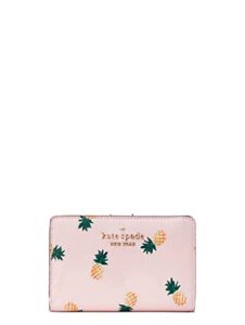 kate spade new york staci medium pineapple compact bifold wallet