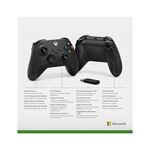 Microsoft Xbox Wireless Controller + Adapter for Windows 10 - Xbox