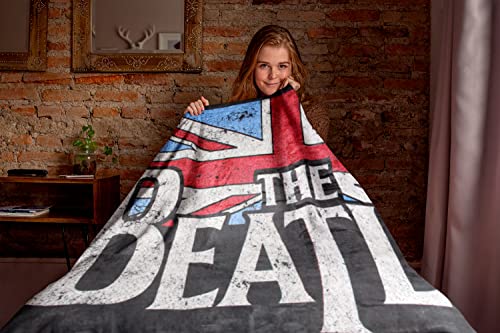 The Beatles Flag Distressed Print Soft Plush Fleece Throw Blanket 45" x 60"