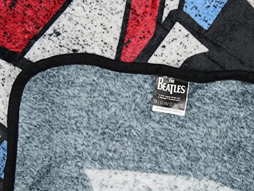 The Beatles Flag Distressed Print Soft Plush Fleece Throw Blanket 45" x 60"