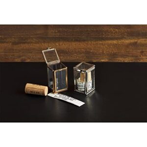 Mud Pie 48600145S Wine Cork Display Box, 2.25" x 1.25", Silver