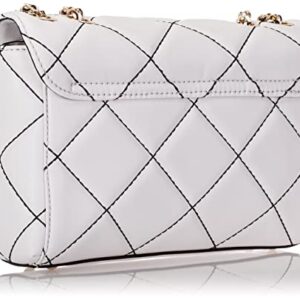 GUESS Cessily Convertible Crossbody Flap, White Multi