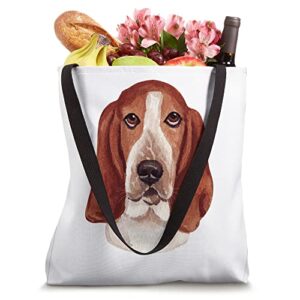 Pioneer Country Farm For Woman Cute Watercolor Bassett Hound Tote Bag