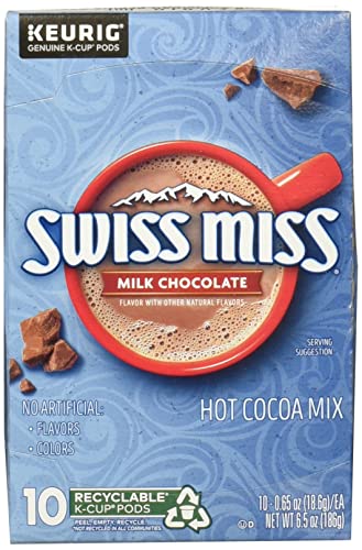 Swiss Miss, Single Serve Hot Chocolate K-Cup® Pods Milk Chocolate Hot Cocoa, 10 Count,0.7 oz