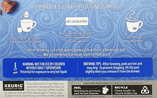 Swiss Miss, Single Serve Hot Chocolate K-Cup® Pods Milk Chocolate Hot Cocoa, 10 Count,0.7 oz