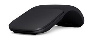 microsoft arc mouse – black. sleek,ergonomic design, ultra slim and lightweight, bluetooth mouse for pc/laptop,desktop works with windows/mac computers