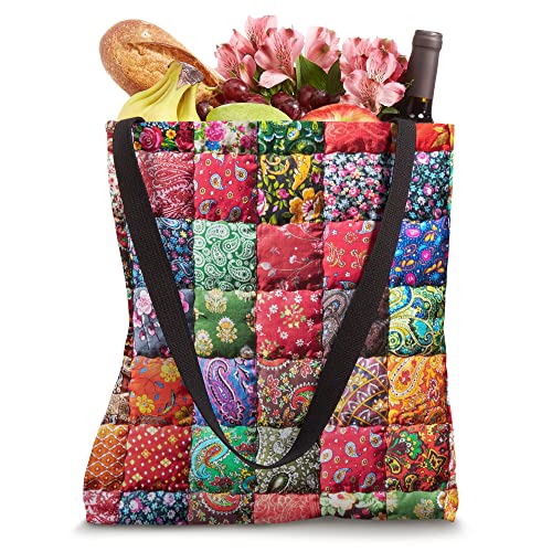 Pioneer Country Farm Gifts Traditional Patchwork Quilt Print Tote Bag