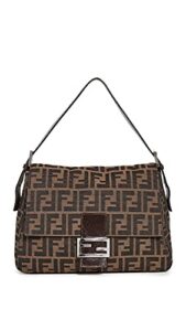 fendi women’s pre-loved zucca mamma forever, brown, one size