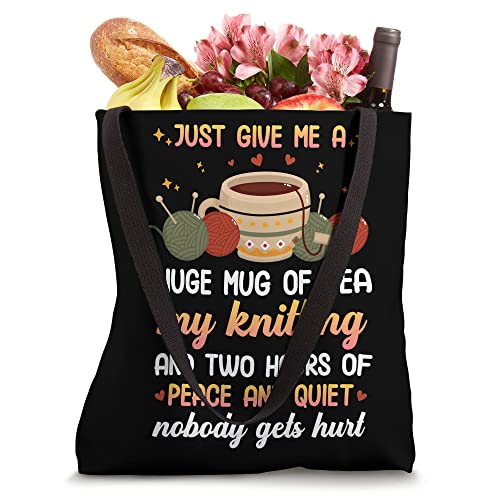 Two Hours Of Peace Funny Crochet Knitting Crocheter Graphic Tote Bag