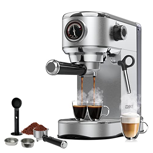 Espresso Machine, Expresso Coffee Machines with Steamer, Cappuccino Machine, Upgraded 15 Bar Espresso Machine Maker with Milk Frother for Cappuccino Latte Macchiato, Christmas Coffee Gifts,1450W