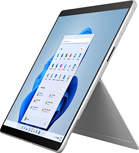 Microsoft Surface Pro X, 13" PixelSense Touchscreen Display, SQ1, 8GB Memory, 128GB Solid State Drive, Qualcomm Adreno 685 GPU, Windows 10 Pro, E5D-00001, Platinum (Renewed)