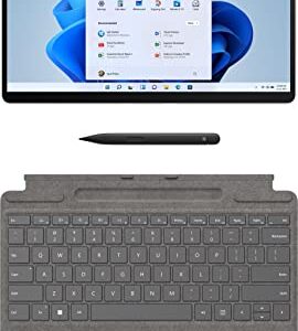 Microsoft Surface Pro X, 13" PixelSense Touchscreen Display, SQ1, 8GB Memory, 128GB Solid State Drive, Qualcomm Adreno 685 GPU, Windows 10 Pro, E5D-00001, Platinum (Renewed)