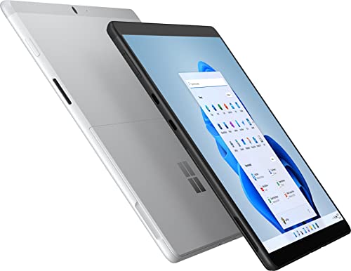 Microsoft Surface Pro X, 13" PixelSense Touchscreen Display, SQ1, 8GB Memory, 128GB Solid State Drive, Qualcomm Adreno 685 GPU, Windows 10 Pro, E5D-00001, Platinum (Renewed)