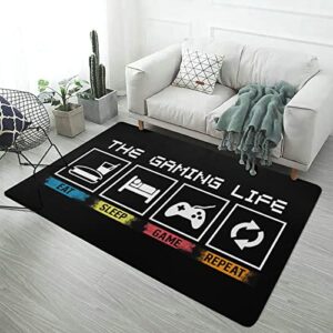 gagnonlee the gaming life large rugs game controller floor mat 3d printed modern carpet for gamer bedroom home decor non-slip area rug 60 x 40 inch style-4 60”x 40”（150x100cm）
