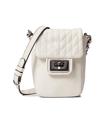 Karl Lagerfeld Paris Everyday Casual Agyness Crossbody, WNTR WHT/SILVR