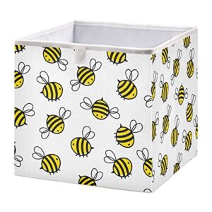 kigai flying bumble bees storage basket cube box foldable canvas storage basket for clothes storage,toy box,home storage