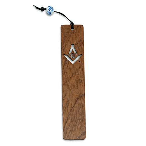 Square & Compasses Wooden Masonic Bookmark