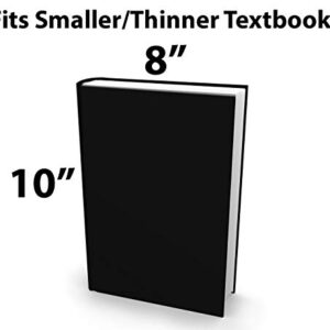 Book Sox Stretchable Book Cover: Standard Size Solid Black. Fits Smaller/Thinner Hardcover Textbooks up to 8x10. Easy to Install, Adhesive-Free, Nylon Fabric Protector for School. Wash & Re-Use!