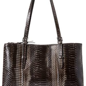 Calvin Klein Penny Triple Compartment Tote, Black Python,One Size