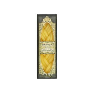shalhevet light mini braided beeswax havdalah candle perfect for travel or gift