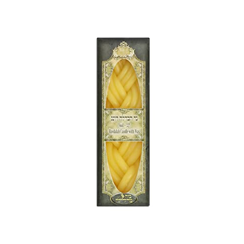 SHALHEVET LIGHT Mini Braided Beeswax Havdalah Candle Perfect for Travel or Gift