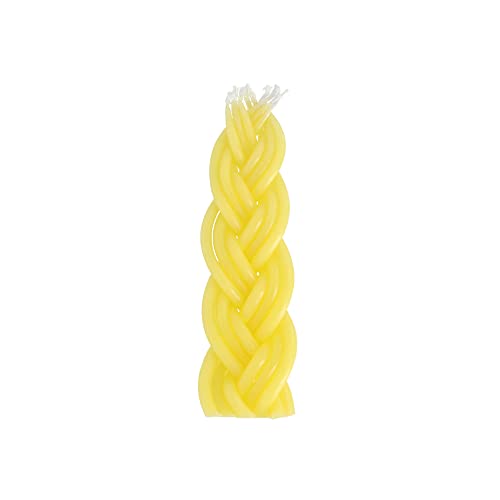 SHALHEVET LIGHT Mini Braided Beeswax Havdalah Candle Perfect for Travel or Gift