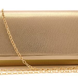 SUCCUNA Clutch Purses Envelope Evening Bag For Women Girl Gold Charming Sparkling Crossbody Handbags for Wedding