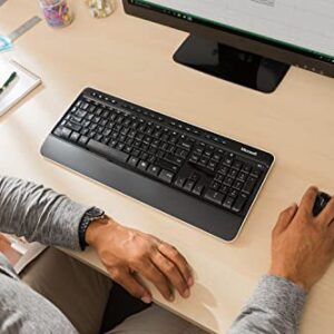 Microsoft Wireless Desktop 3050 with AES - Black. Wireless Keyboard and Mouse Combo. Built-in Palm Rest. Customizable Windows Shortcut Keys