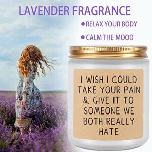 Lavender Scented Candle - Get Well Soon Gifts for Women After Surgery - Get Well Gifts for Women - Feel Better, Divorce, Grieving, Condolence, Sorry for Your Loss, Cancer Gifts for Women