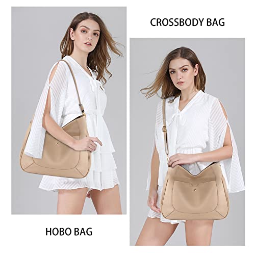 Purses and Handbags Leather Tote Bags for Women PU Hobo Bag Large Shoulder Bag with adjustable shoulder strap