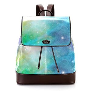hurry clover pastel rainbow ombre pu leather backpack purse for women girls travel school bag shoulder rucksack