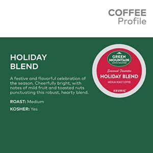 Green Mountain Coffee Roasters Holiday Blend, Single-Serve Keurig K-Cup Pods, Medium Roast Coffee, 12 count (Pack of 6)