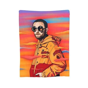 PYOWlljj M-ac Rapper Miller Super Soft Micro Fleece Blanket Home Decoration Warm Flannel Blanket 50 inch x40 inch , Black