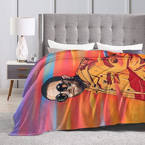 PYOWlljj M-ac Rapper Miller Super Soft Micro Fleece Blanket Home Decoration Warm Flannel Blanket 50 inch x40 inch , Black