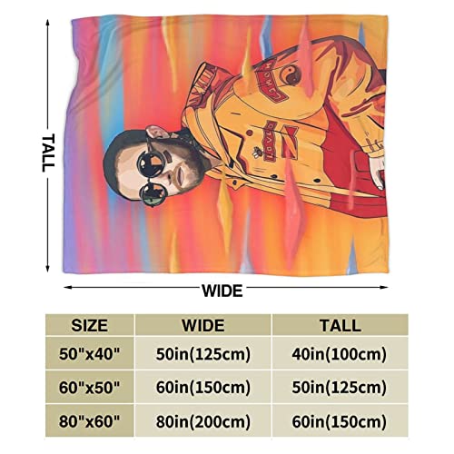 PYOWlljj M-ac Rapper Miller Super Soft Micro Fleece Blanket Home Decoration Warm Flannel Blanket 50 inch x40 inch , Black