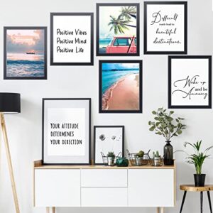 9 Pieces Inspirational Wall Art Beach Decor Motivational Quotes Wall Art Office Wall Decor Wall Prints for Office Bedroom Living Room Decoration